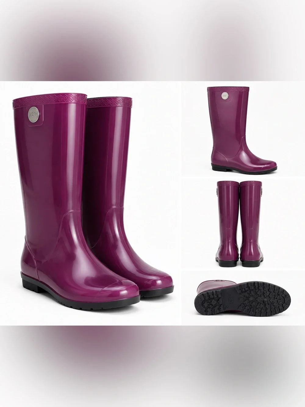 Women's Purple Waterproof Classic Rain Boots